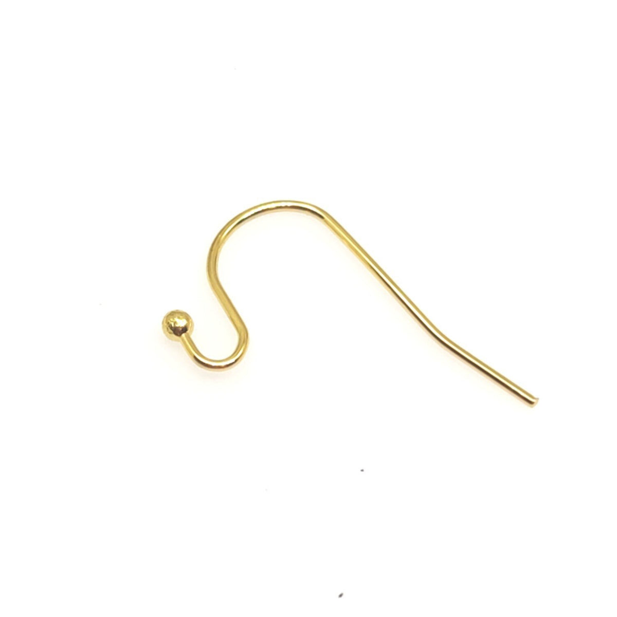 Gold Plated Ball Bead End Stainless Steel Surgical 316L Hypo-Allergenic French Ear Wire DIY Earring Jewelry Findings