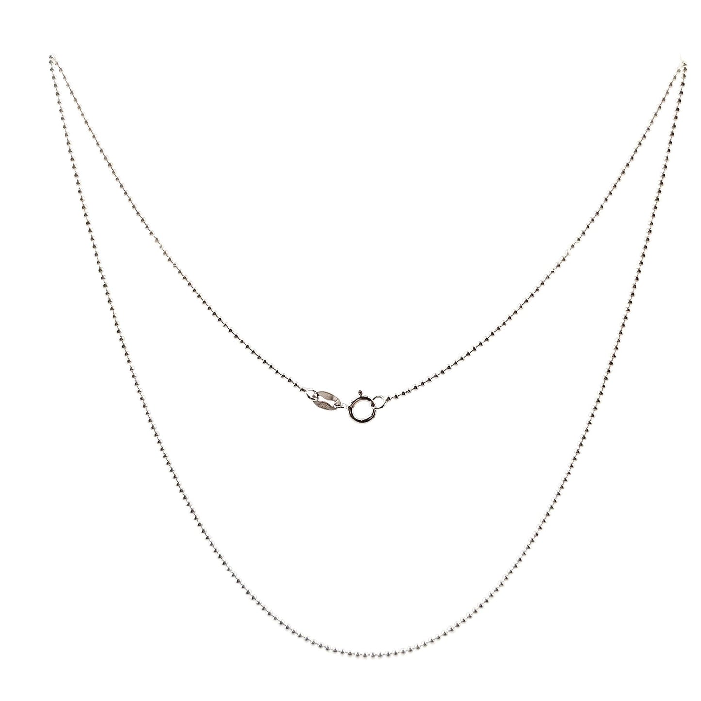 Solid 925 Sterling Silver Ball Chain Necklace for Pendants, Hypoallergenic Tarnish Resistant Ball Chain Wholesale DIY Jewelry Supplies
