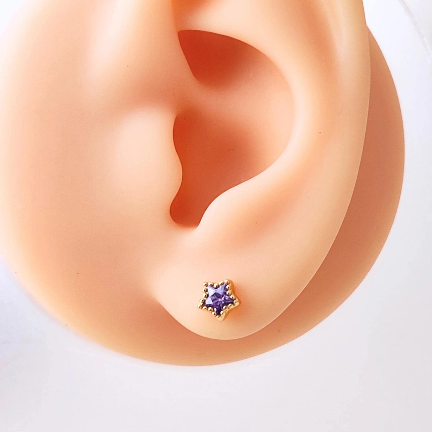 925 Sterling Silver Crystal Star Stud Earrings Synthetic Crystal Stud Earrings Glass Stud Earrings Minimalist Earrings