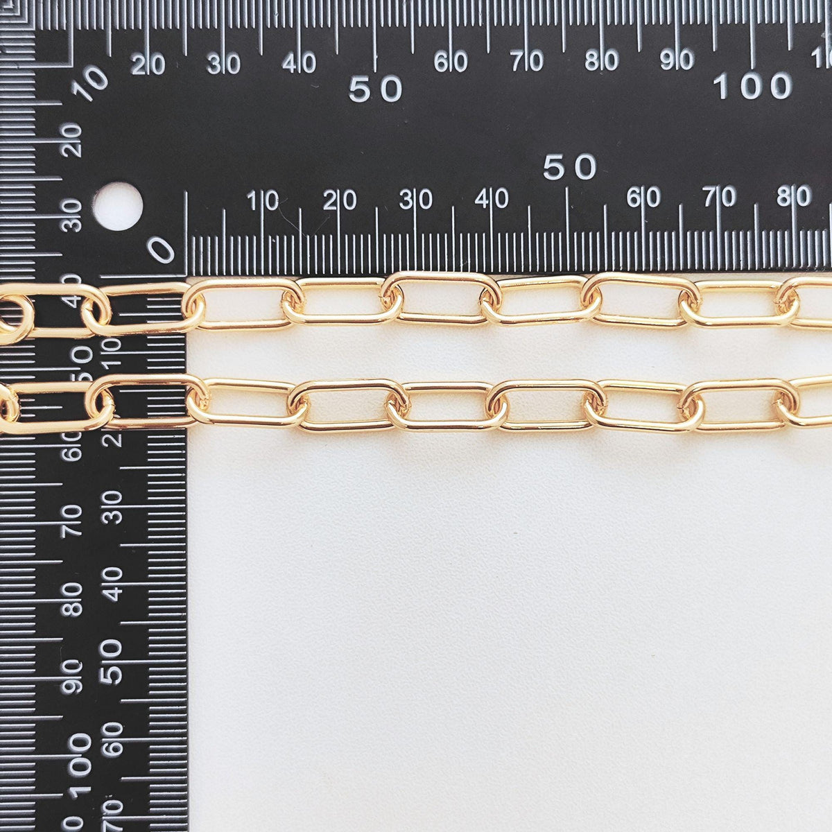 14K Gold Filled Paperclip Chain 7mm x 16.5 mm Large Oval Cable Brass Chains Semi Finished Chunky Chain Paperclip Necklace Chains By Meter