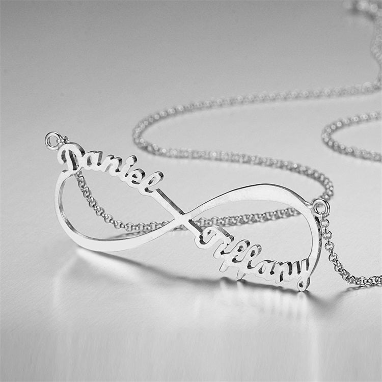 DIY Personality Creative Series Custom Jewelry Gift 925 Sterling Silver Letter Pendant Name Necklace