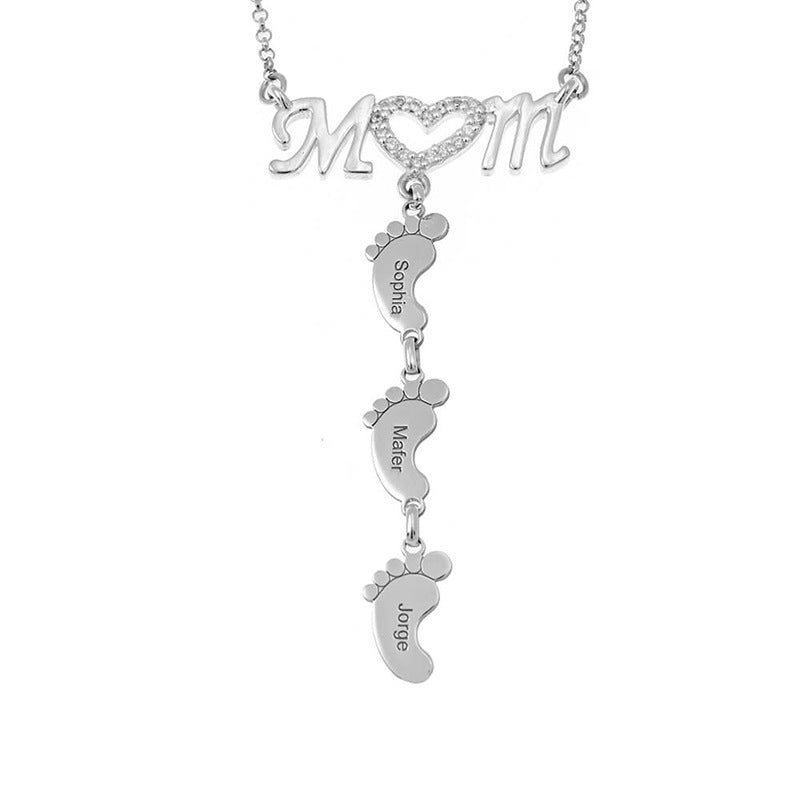 Maternal Love Heart Name Necklace