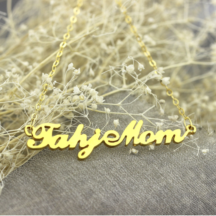 Custom Design Name Necklace S925 Sliver Necklace Word Design Gift Souvenir