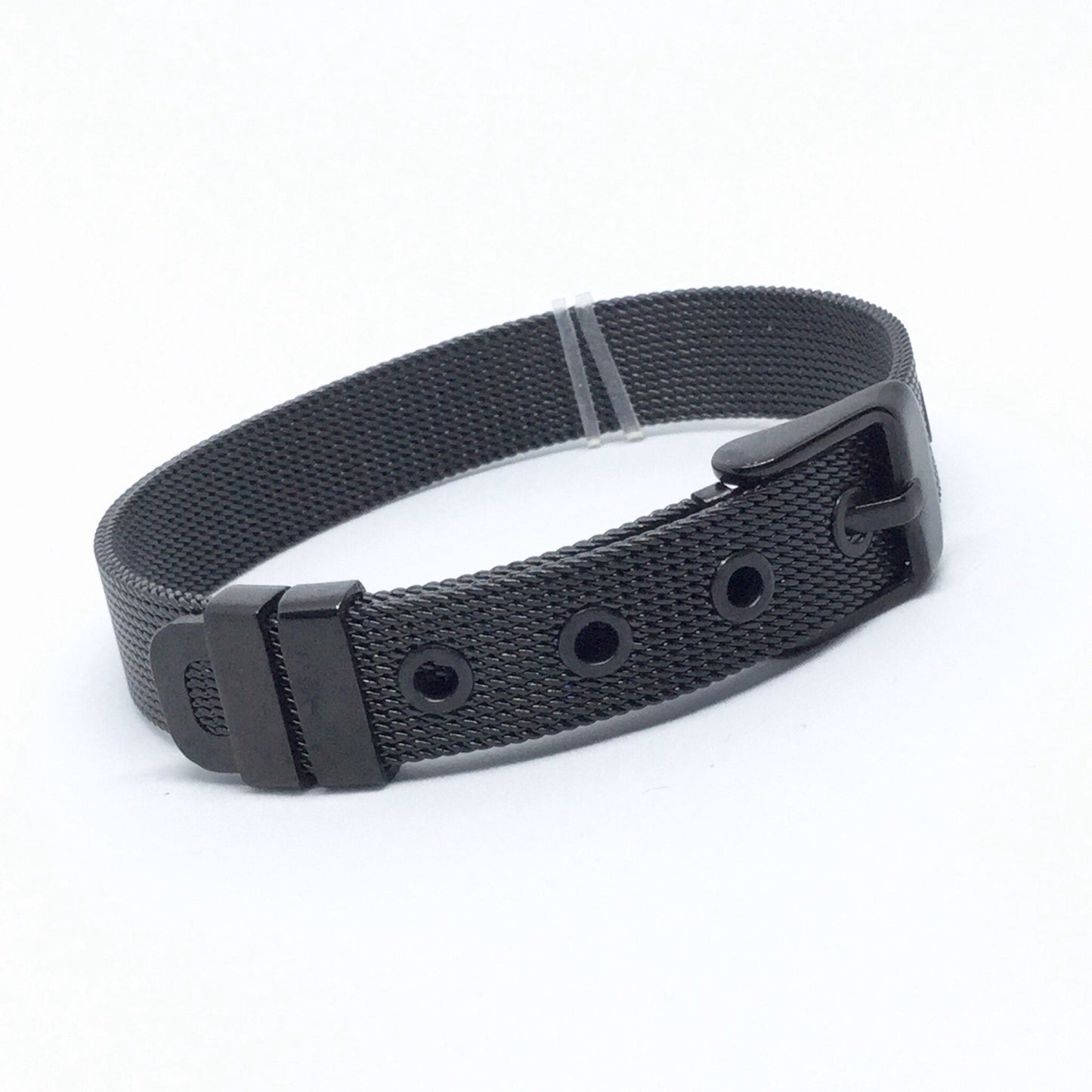 Plain Stainless Steel Mesh Adjustable Wristband Bracelet 10mm - You Pick