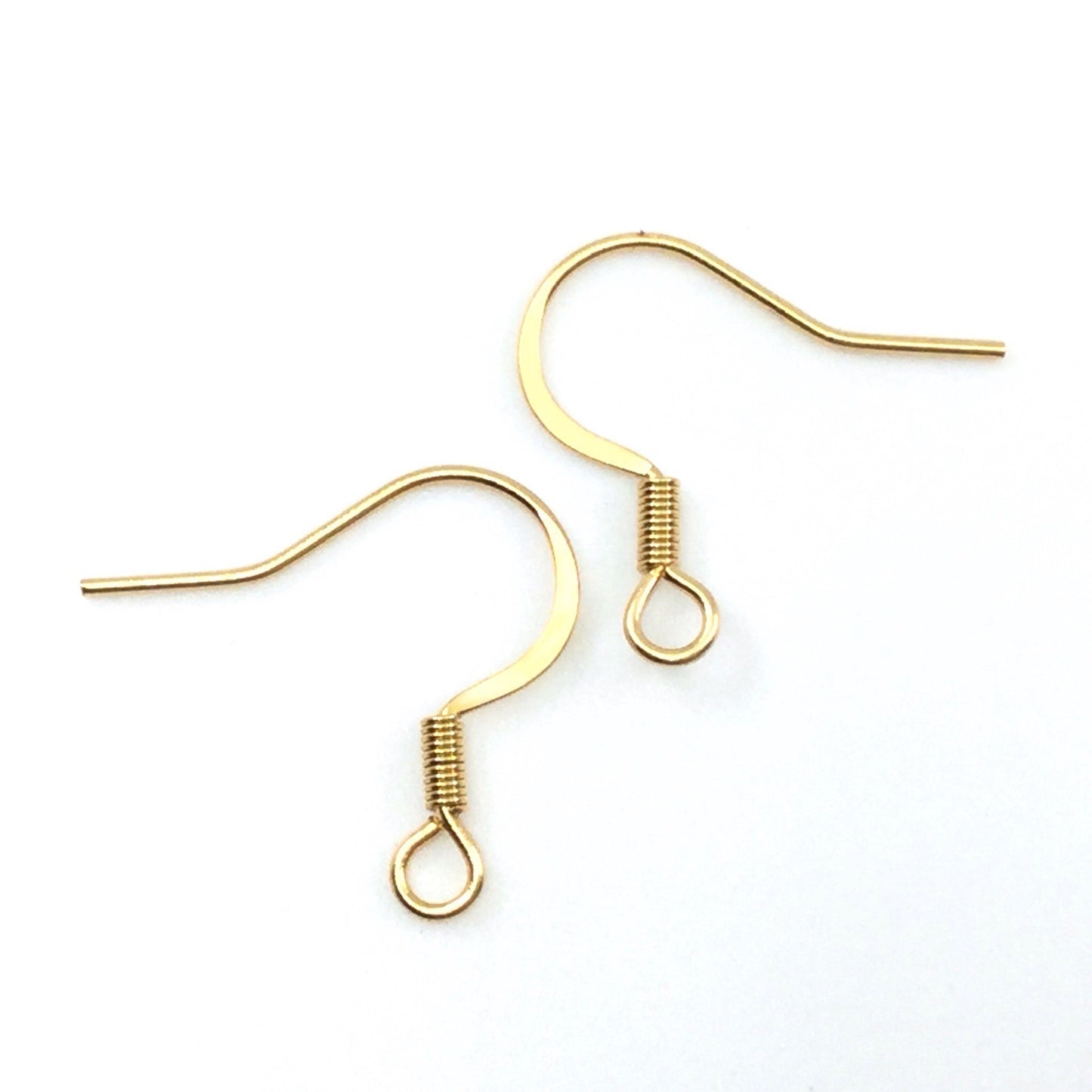 Gold Plated Regular Coil Style B Surgical 316L Stainless Steel Base Hypo-Allergenic French Ear Wire