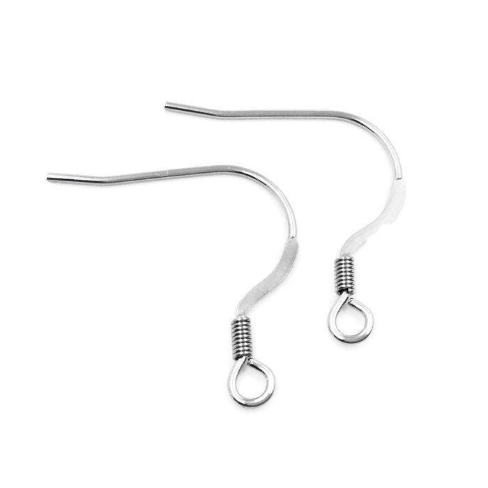Regular Coil Style B Surgical 316L Stainless Steel Hypo-Allergenic French Ear Wire