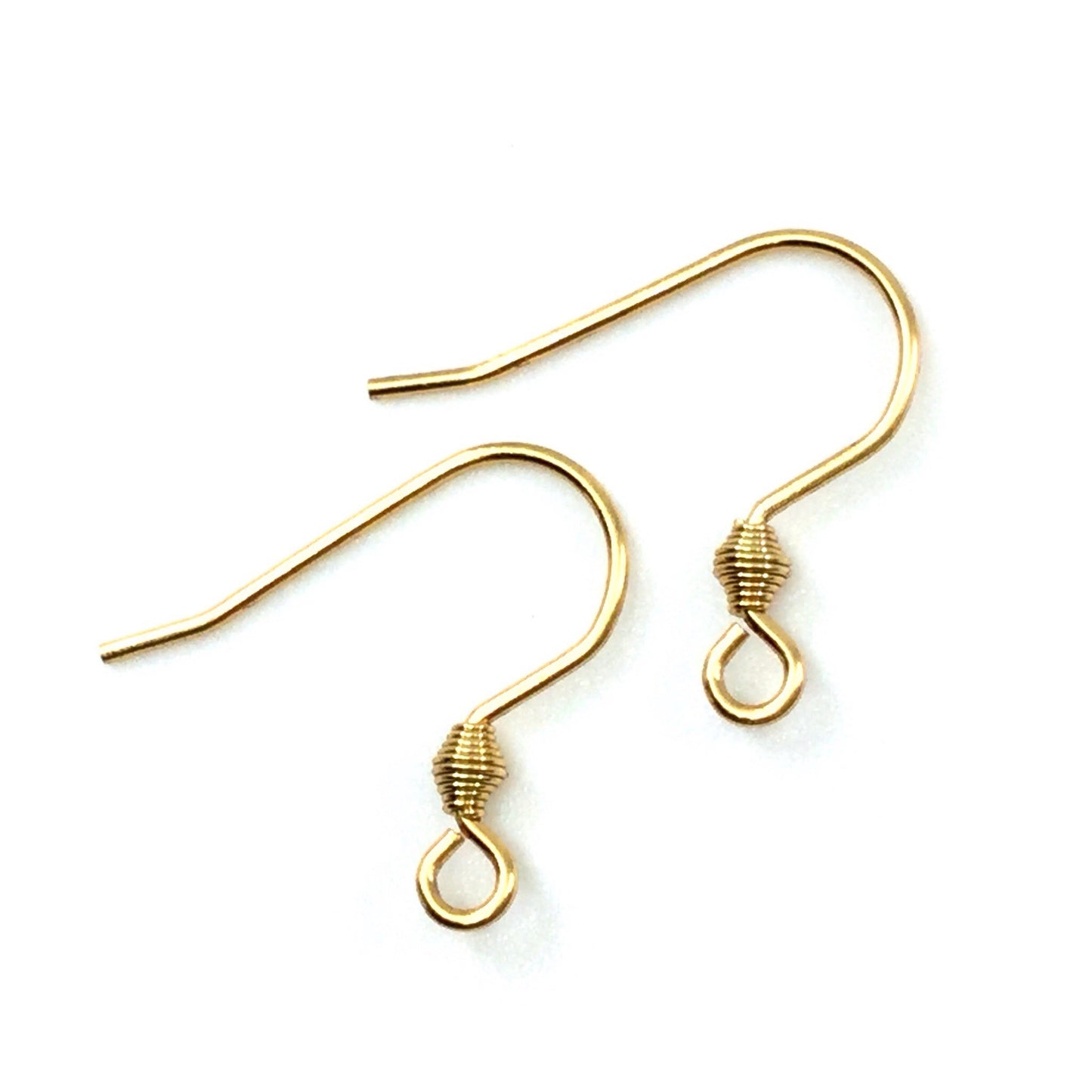 Gold Plated Bullet Coil Style D Surgical 316L Stainless Steel Hypo-Allergenic French Ear Wire Metal Base