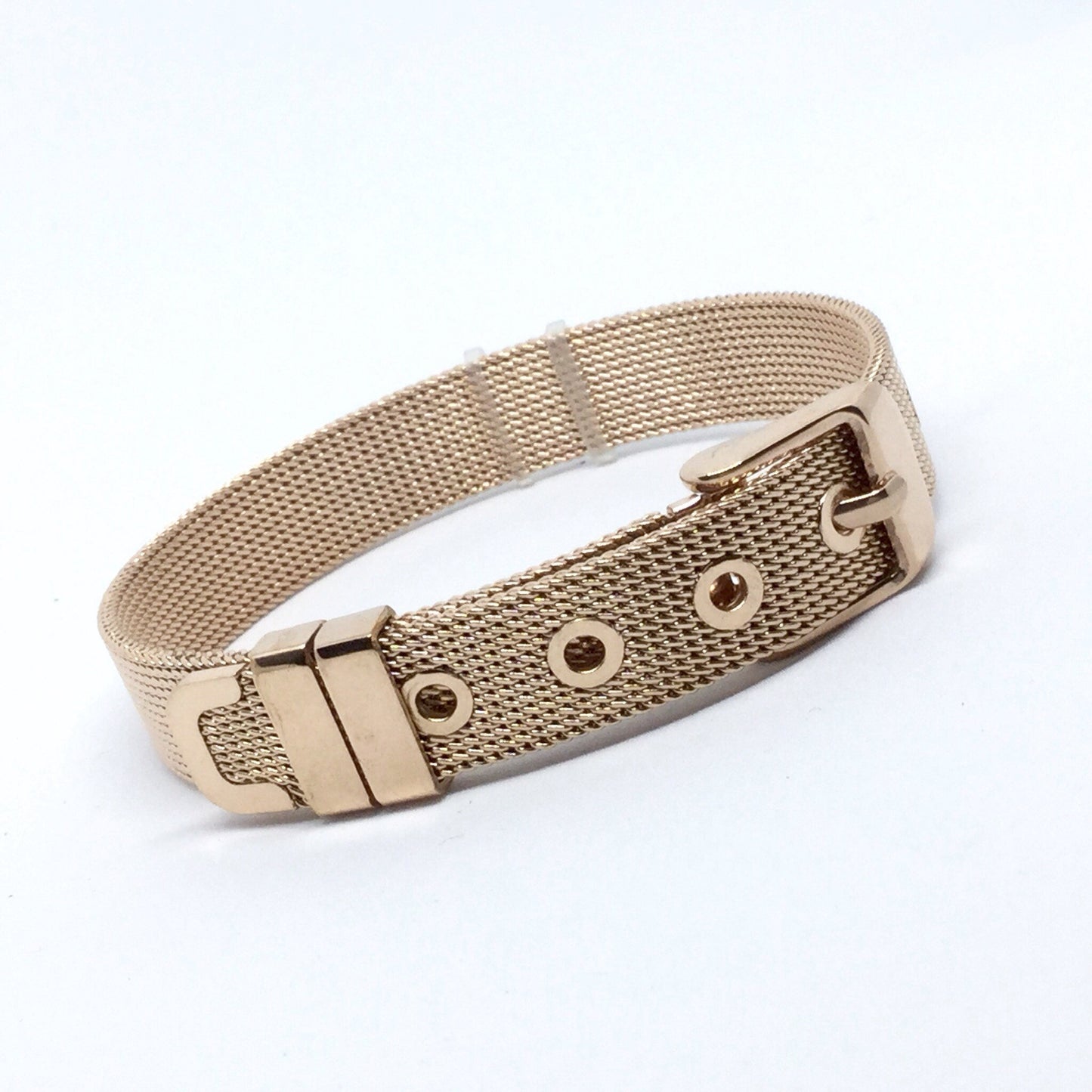 Plain Stainless Steel Mesh Adjustable Wristband Bracelet 10mm - You Pick