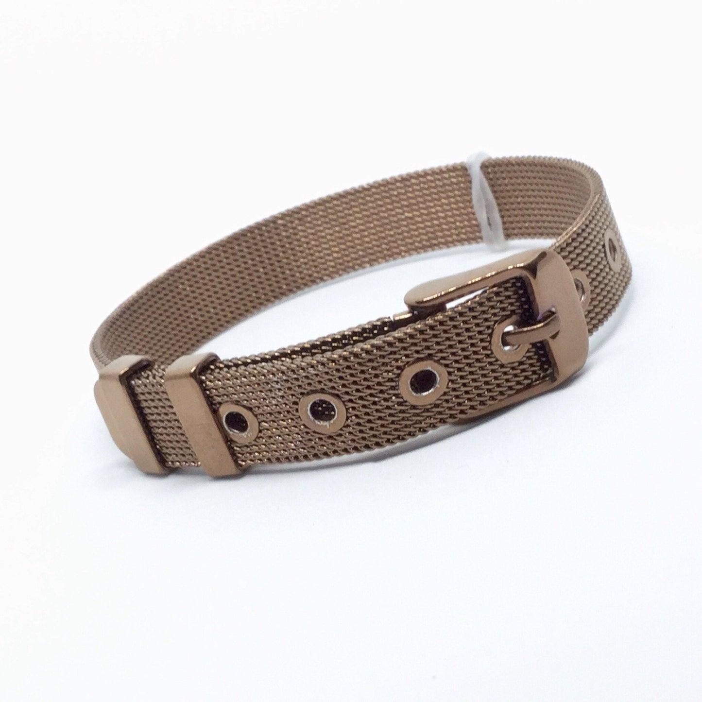 Plain Stainless Steel Mesh Adjustable Wristband Bracelet 10mm - You Pick