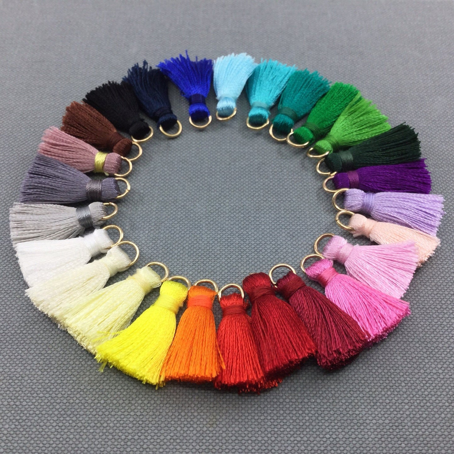 Mini Silky Tassels Charm Mix 2 cm Small Tiny Short Tassels Dangling Thread Tassel For Jewelry Craft Decoration You Pick