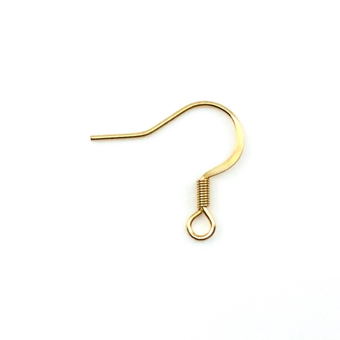 Gold Plated Regular Coil Style B Surgical 316L Stainless Steel Base Hypo-Allergenic French Ear Wire