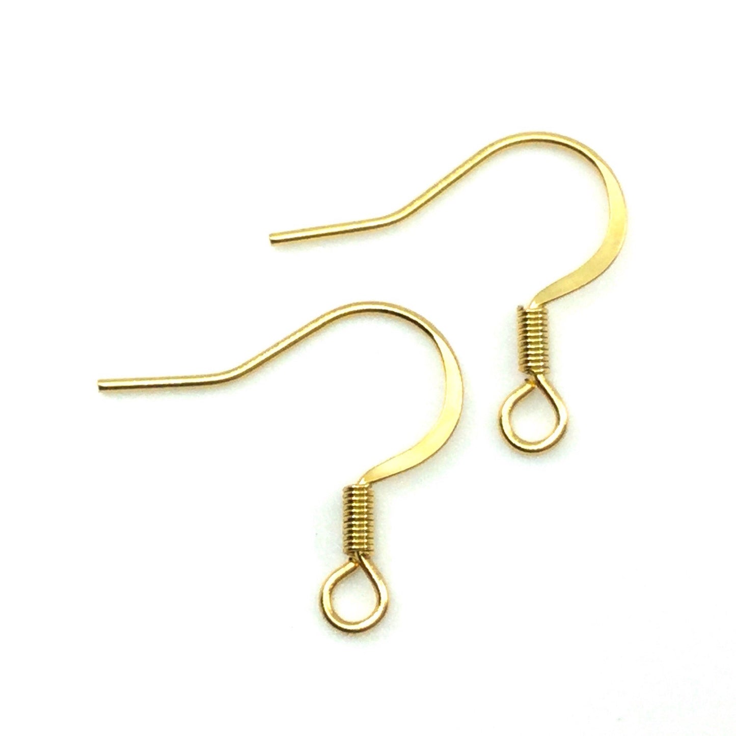 Gold Plated Regular Coil Style B Surgical 316L Stainless Steel Base Hypo-Allergenic French Ear Wire