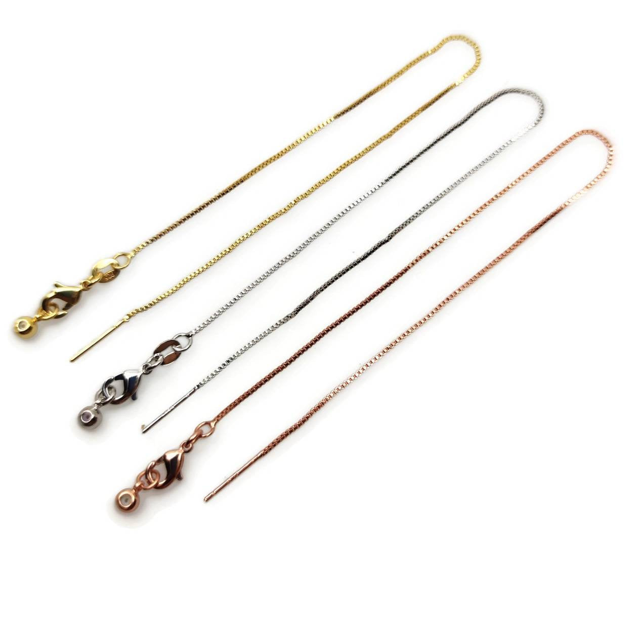 Pin Stopper Adjustable Box Chain Bracelet Slider Clasp Add Your Own Bead Brass High Quality Plated
