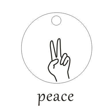 Hand Gestures Necklace Simple Disk Sign Language ASL Pendant Necklace For Sister Daughter Best Friends Necklaces 12mm Disc