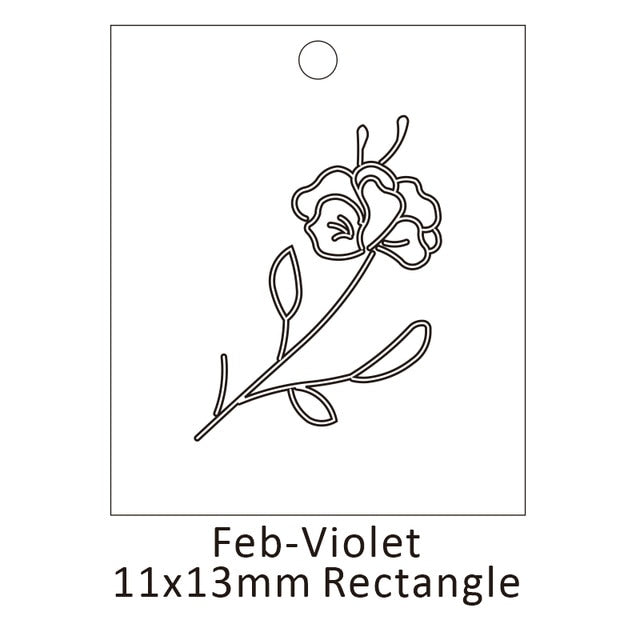 Delicate Birth Flowers Necklace Carnation Rose Charms Layering Flower Month Disc Necklace Jewelry Mother Women Gift 15mm, 18inch