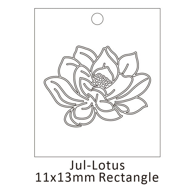 Delicate Birth Flowers Necklace Carnation Rose Charms Layering Flower Month Disc Necklace Jewelry Mother Women Gift 15mm, 18inch