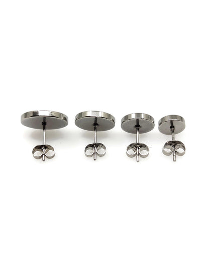 100pcs Stainless Steel 316L Thick Rim Stud Earring Round Bezel Setting Blanks DIY Earring Jewelry Findings