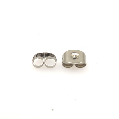 500pcs(250pairs) Surgical 316L Stainless Steel Butterfly Clasp Earring Backs Pierce Earring Nut