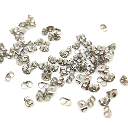 500pcs(250pairs) Surgical 316L Stainless Steel Butterfly Clasp Earring Backs Pierce Earring Nut