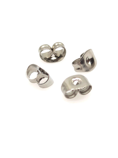 500pcs(250pairs) Surgical 316L Stainless Steel Butterfly Clasp Earring Backs Pierce Earring Nut