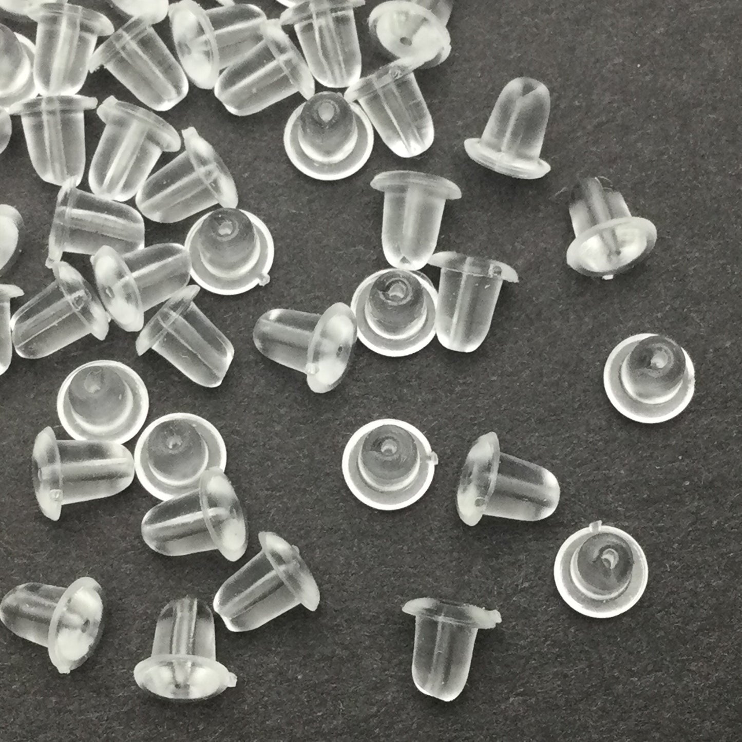 1000 pcs Silicone Earring Backs Soft Clear Plastic Safety Earring Pads Bullet Shape Clutch Stopper locking Ear studs French wire 4.5mm