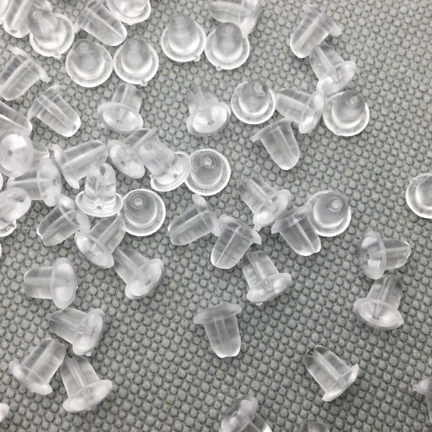 1000 pcs Silicone Earring Backs Soft Clear Plastic Safety Earring Pads Bullet Shape Clutch Stopper locking Ear studs French wire 4.5mm