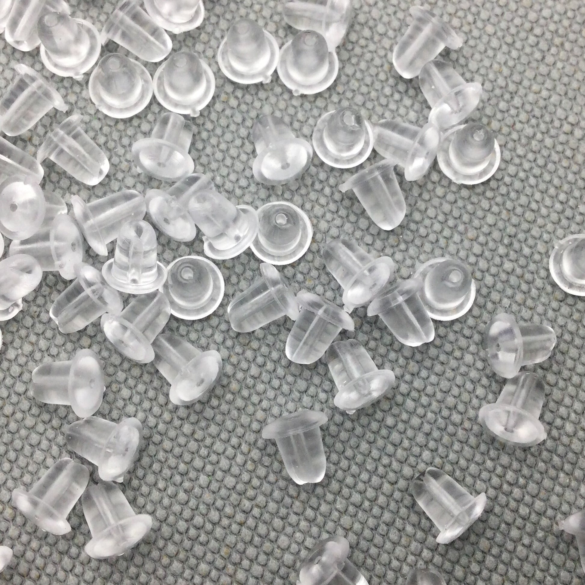 1000 pcs Silicone Earring Backs Soft Clear Plastic Safety Earring Pads Bullet Shape Clutch Stopper locking Ear studs French wire 4.5mm