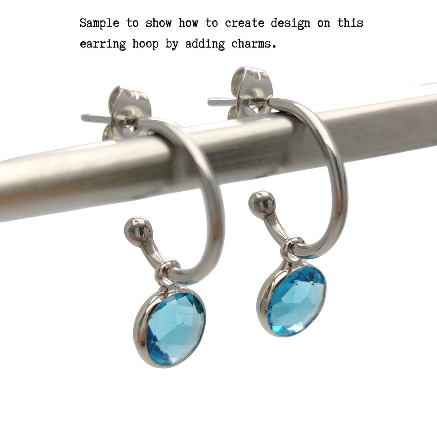 10pcs 15/20/25mm Stainless Steel Hoop C Shape Ball End Earrings Classic Earrings Lightweight Hoop Earrings With Backs DIY