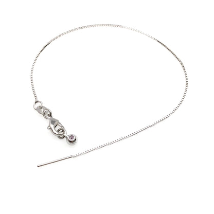 Adjustable Brass Box Chain Bracelet with Pin End for Adding Beads, High Quality Plated Slider Clasp Blank Wholesale Jewelry Supplies