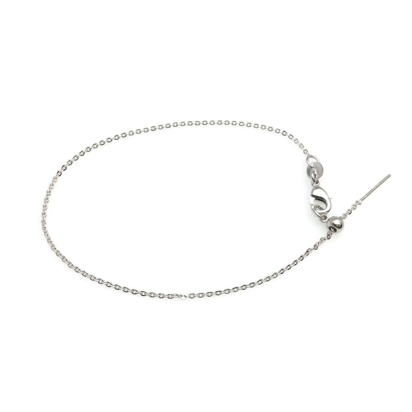 Adjustable Brass Cable Chain Bracelet with Pin End for Adding Beads, High Quality Plated Slider Clasp Blank Wholesale Jewelry Supplies