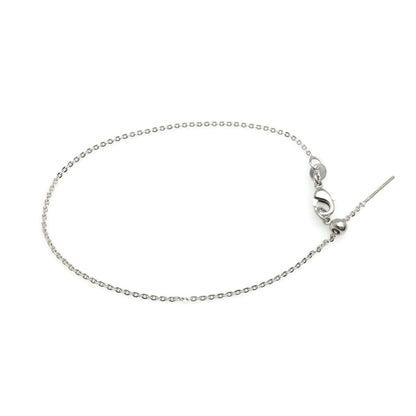 Adjustable Brass Cable Chain Bracelet with Pin End for Adding Beads, High Quality Plated Slider Clasp Blank Wholesale Jewelry Supplies
