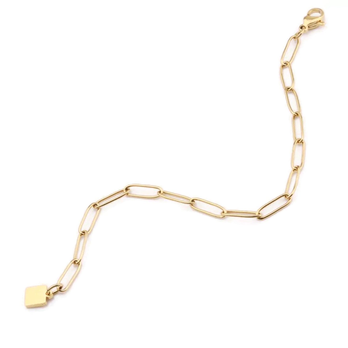 10pcs Stainless Steel Paperclip Chain Bracelet Wholesale, 20cm long Tarnish Resistant Dainty Chain for Jewelry Making