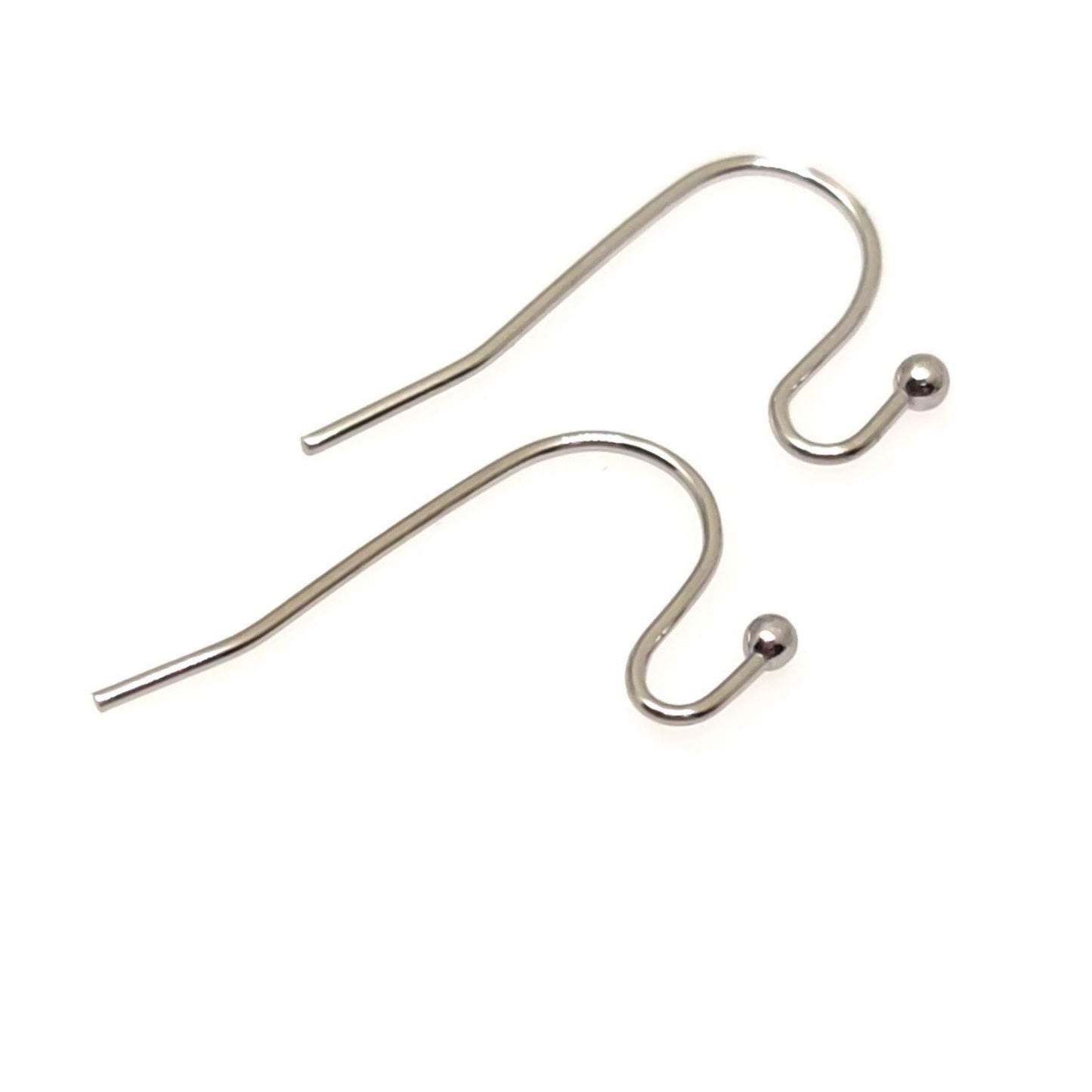 Ball Bead End Stainless Steel Surgical 316L Hypo-Allergenic French Ear Wire DIY Earring Jewelry Findings
