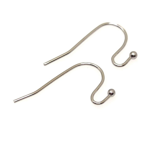 Ball Bead End Stainless Steel Surgical 316L Hypo-Allergenic French Ear Wire DIY Earring Jewelry Findings