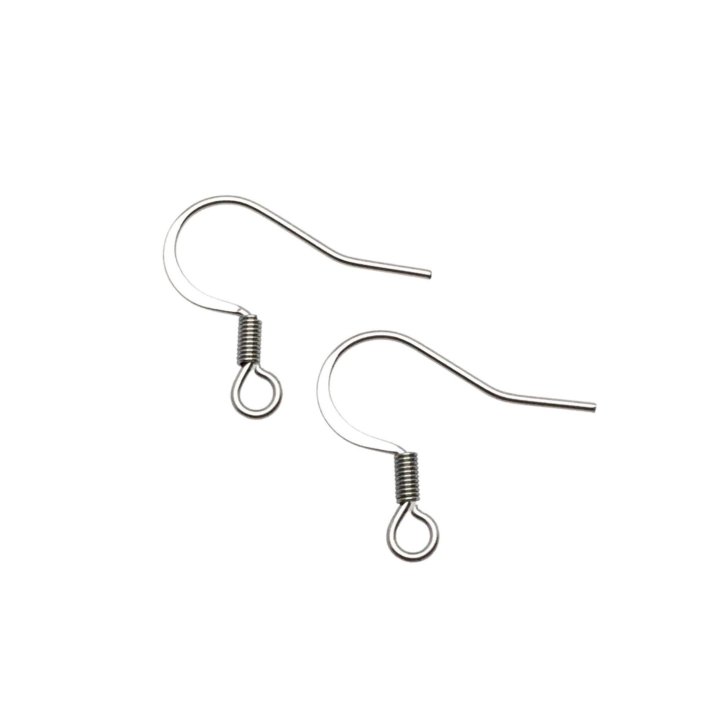 Regular Coil Stainless Steel Surgical 316L Hypo-Allergenic French Ear Wire DIY Earring Jewelry Findings