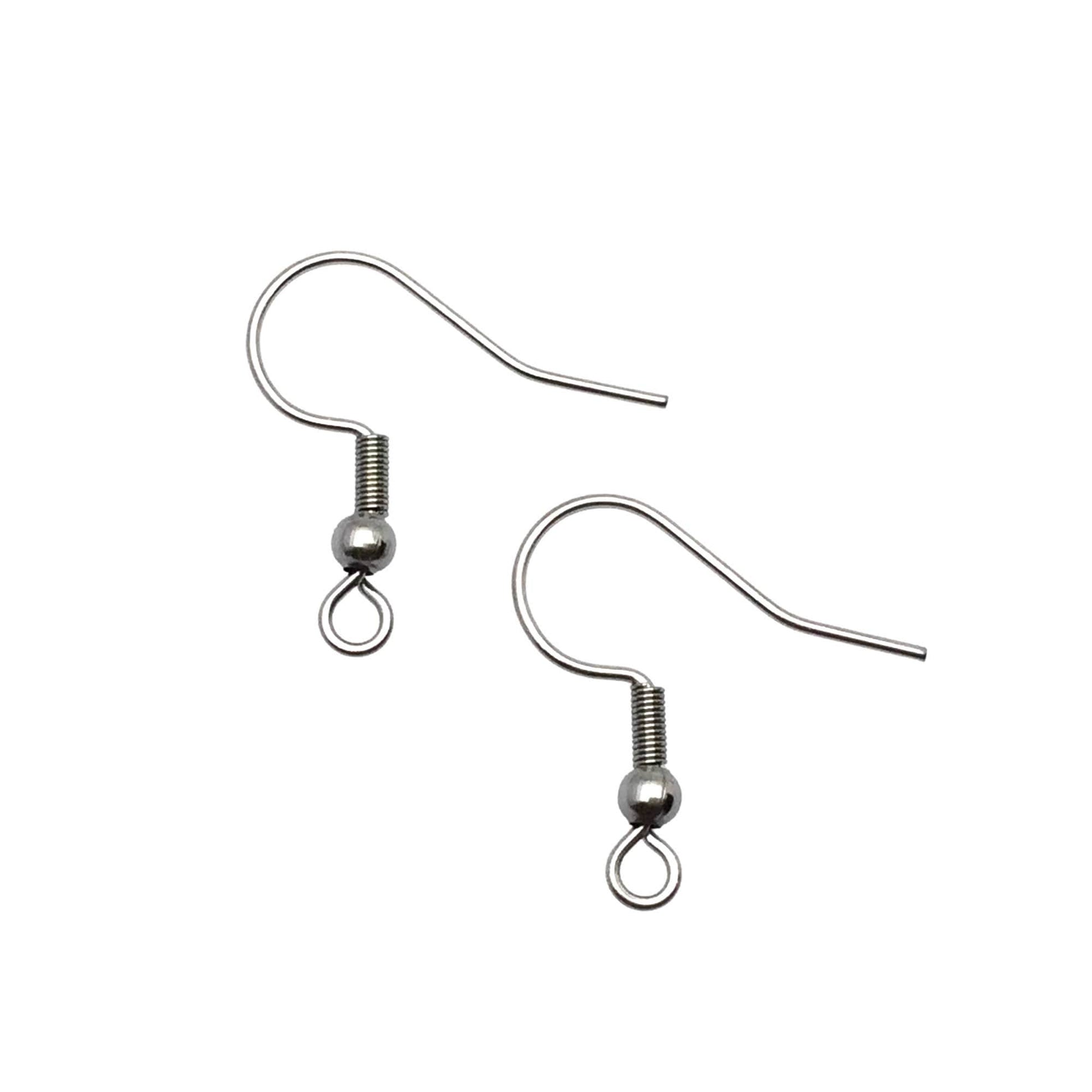 Coil Ball Bead Stainless Steel Surgical 316L Hypo-Allergenic French Ear Wire DIY Earring Jewelry Findings