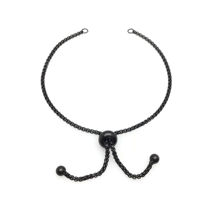 Adult Size Stainless Steel Adjustable Bolo Bracelet for Jewelry Making, Waterproof 1.8mm Slider Box Chain Semi Finished Supplies