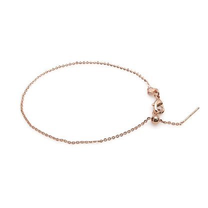 Adjustable Brass Cable Chain Bracelet with Pin End for Adding Beads, High Quality Plated Slider Clasp Blank Wholesale Jewelry Supplies