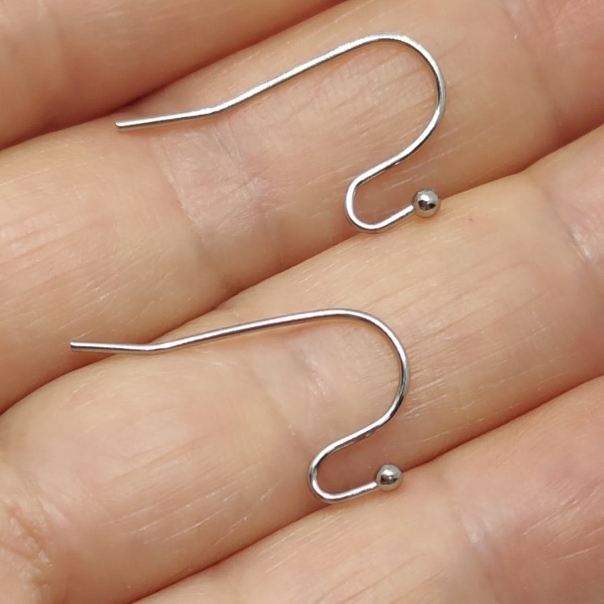 Ball Bead End Stainless Steel Surgical 316L Hypo-Allergenic French Ear Wire DIY Earring Jewelry Findings