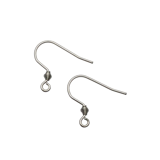 Bullet Coil Stainless Steel Surgical 316L Hypo-Allergenic French Ear Wire DIY Earring Jewelry Findings