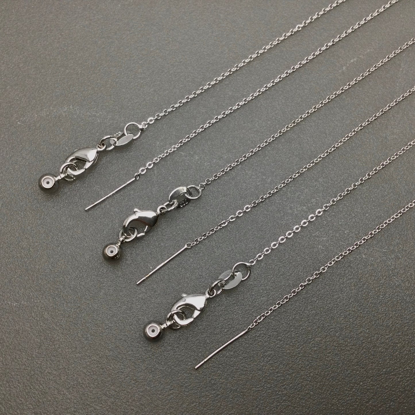 Bulk Brass Adjustable Cable Chain Necklace with Pin End for Adding Beads, Wholesale Slider Clasp Chain Blank DIY Jewelry Making Supplies