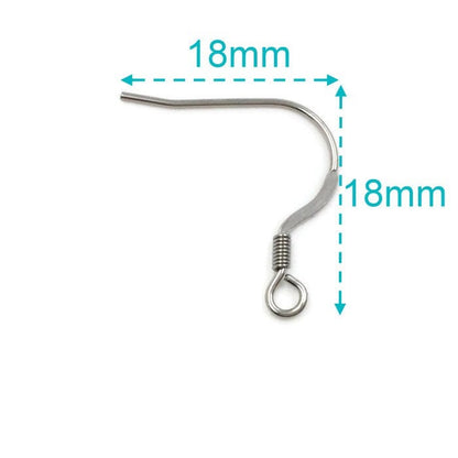 Stainless Steel Surgical 316L Hypo-Allergenic French Ear Wire DIY Earring Jewelry Findings You Pick Style