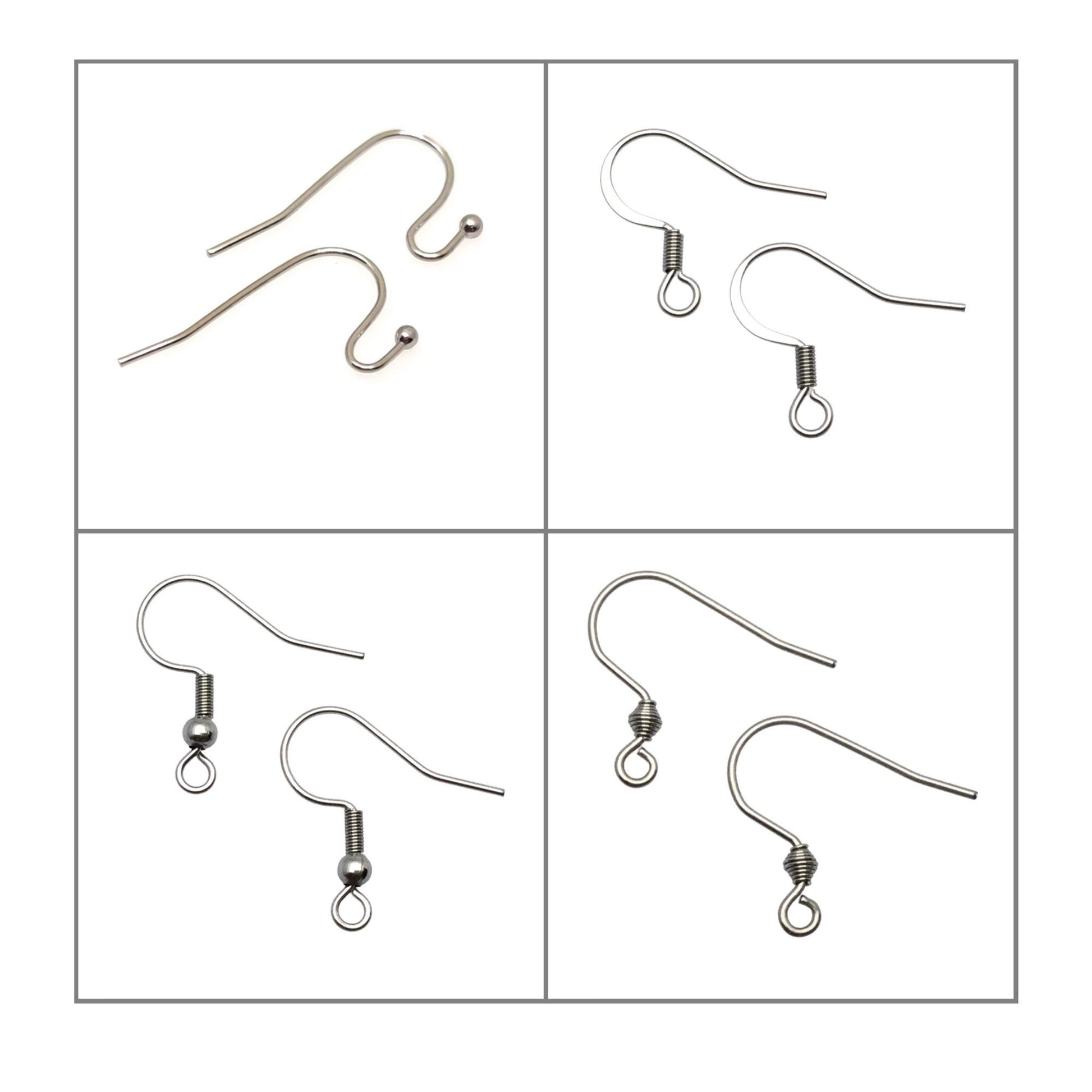 Stainless Steel Surgical 316L Hypo-Allergenic French Ear Wire DIY Earring Jewelry Findings You Pick Style