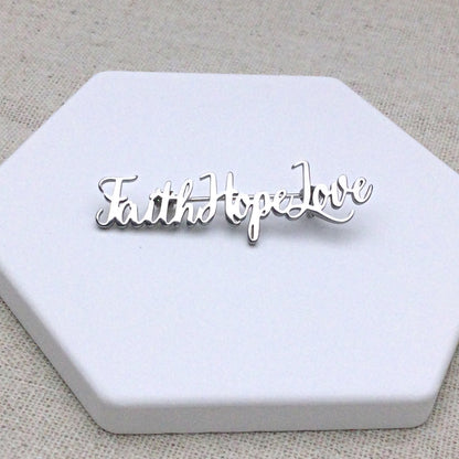 Custom Stainless Steel Name Pin, Personalized Brooch for Suit, Corporate Gift for Employees, Engraved Metal Name Tag Business Jewelry