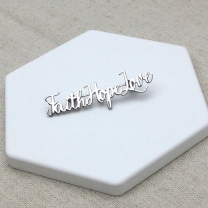 Custom Stainless Steel Name Pin, Personalized Brooch for Suit, Corporate Gift for Employees, Engraved Metal Name Tag Business Jewelry