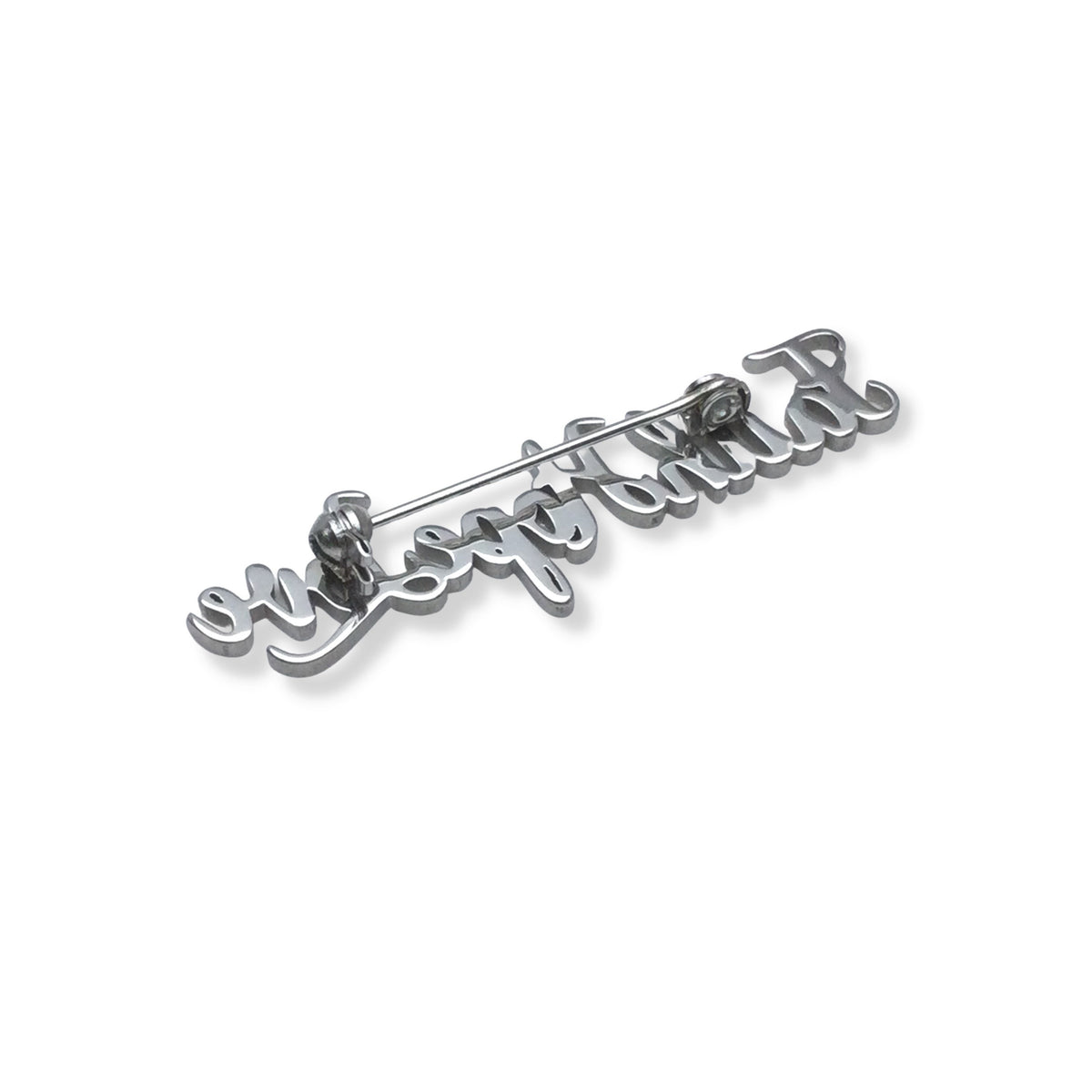 Custom Stainless Steel Name Pin, Personalized Brooch for Suit, Corporate Gift for Employees, Engraved Metal Name Tag Business Jewelry