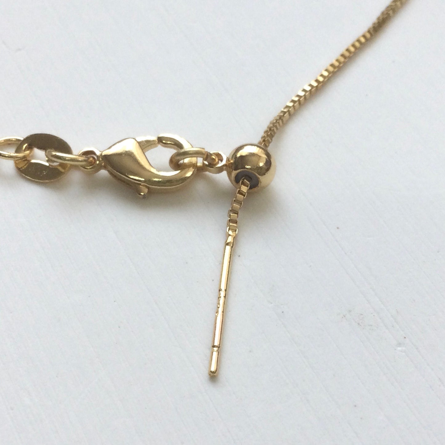 Bulk 50pcs Brass Slider Stopper Clasp Bead Findings For Adjustable Function on Dainty Necklace Bracelet and Connecting Charms with jump ring
