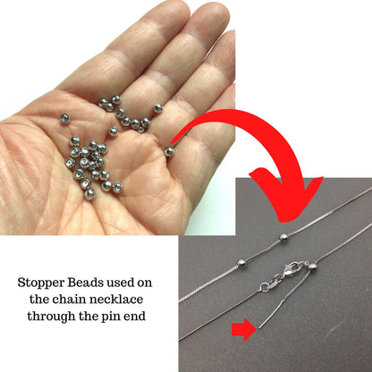 Bulk 50pcs Brass Slider Stopper Bead Findings For Adjustable Function on Dainty Necklace Bracelet