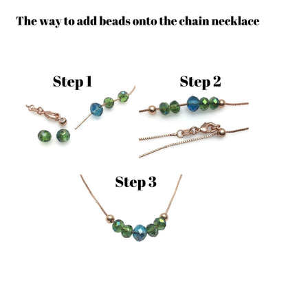Solid 925 Sterling Silver Adjustable Box Chain Necklace with Pin End for Adding Beads, Tarnish Resistant Slider Chain Wholesale