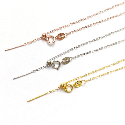Solid 925 Sterling Silver Adjustable Cable Chain Necklace with Pin End for Adding Beads, Tarnish Resistant Slider Chain Wholesale
